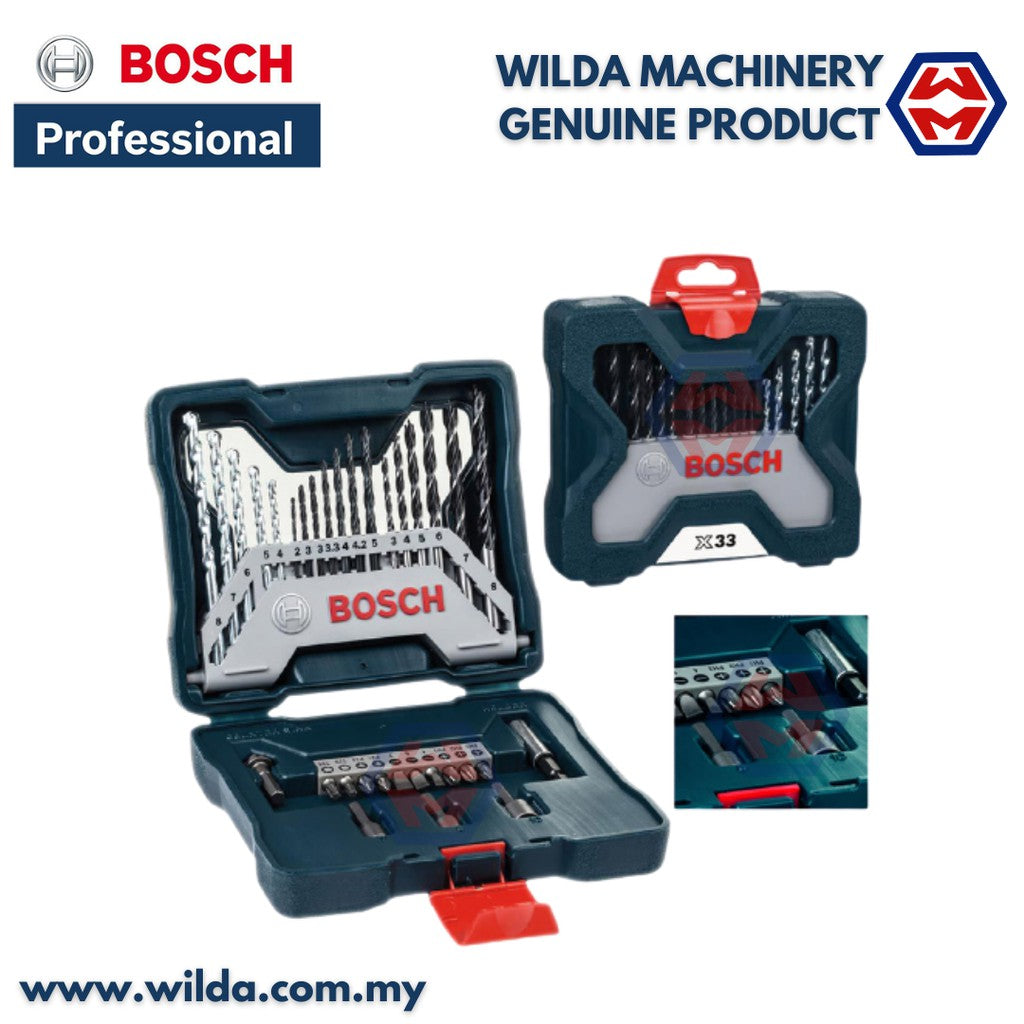 BOSCH 33pcs Special X-Line Screwdriver Bits & Drill Bits Mini Set - 2607017398 WILDA MACHINERY