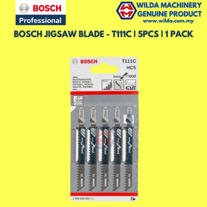 BOSCH JIGSAW BLADE FOR WOOD OR METAL(CARD)~T101AO WOOD,T118A METAL,T118B METAL,T144D WOOD,T244D WOOD,T308B