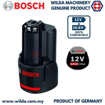 BOSCH Battery 12V 2.0Ah Single Unit - 1600A00F6X