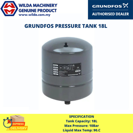 Grundfos Pressure Tank 18L - Pneumatic Tank 18 Litres