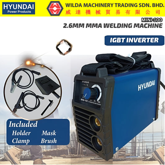Hyundai MINI-100 2.6MM MMA Welding Machine - Brand KOREA - 3 Months Local Warranty -