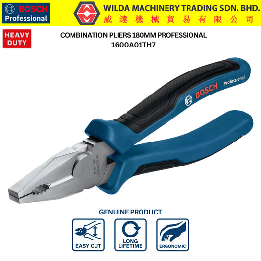 BOSCH 180mm combination plier | 1600A01TH7 | WILDA MACHINERY