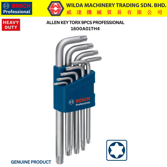 BOSCH 9PCS TORX KEY SET | 1600A01TH4 | WILDA MACHINERY