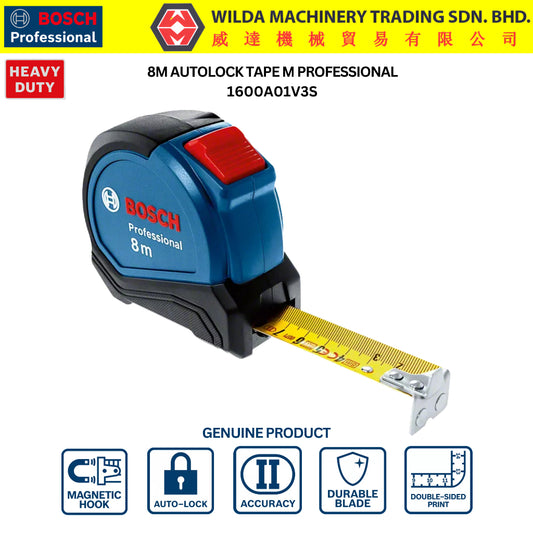 BOSCH 8m TAP MEASURE | 1600A01V3S | WILDA MACHINERY