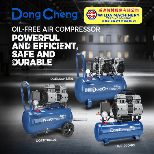 DONG CHENG OIL-FREE/OIL-LESS/SILENT AIR COMPRESSOR | WILDA MACHINERY