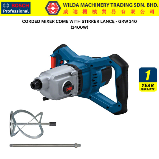 Bosch GRW 140 MIXER ELECTIC MIXER 1400W PROFESSIONAL STIRRING MECHANISM GRW140