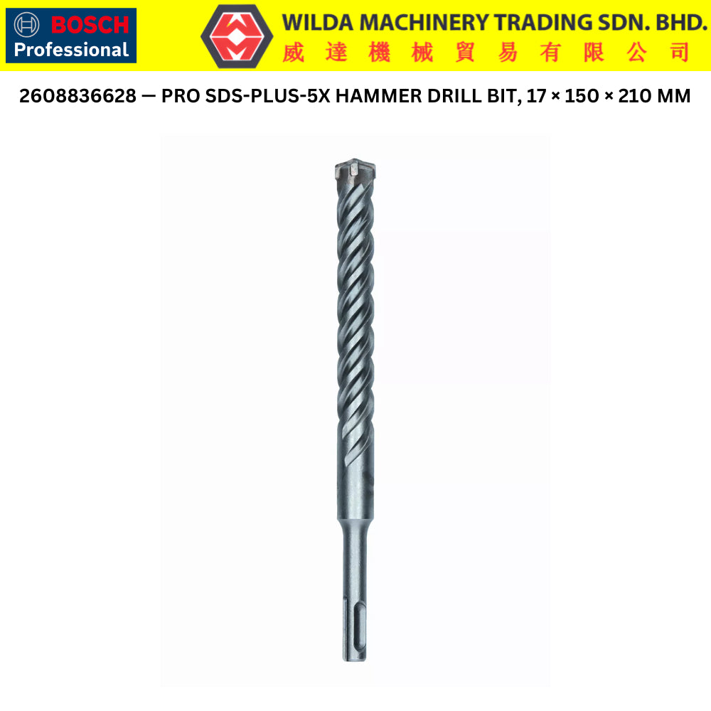 Bosch SDS-PLUS-1 / PRO SDS-PLUS-5X Concrete Drill Bits