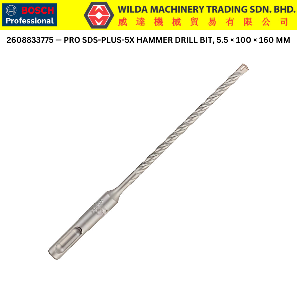 Bosch SDS-PLUS-1 / PRO SDS-PLUS-5X Concrete Drill Bits