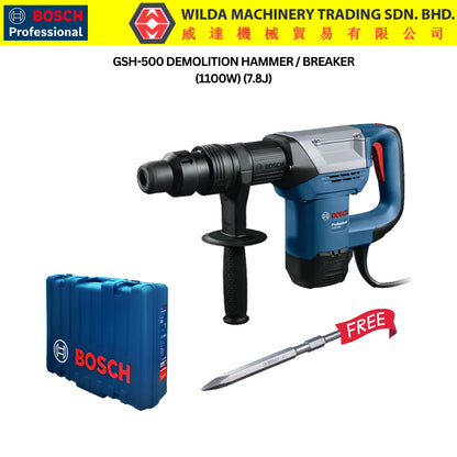 BOSCH GSH 500 Gen II Professional Demolition Hammer Breaker with Hex - 06113386L0 WILDA MACHINERY