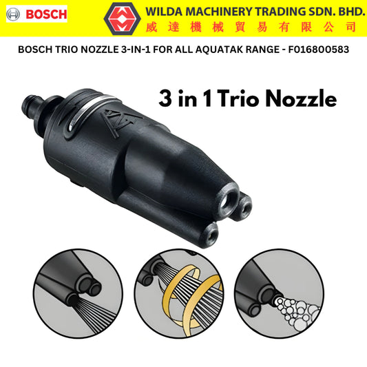Bosch 3-In-1 Trio Nozzle for Bosch Aquatak High Pressure Washer F016800583 Aquatak System Accessories
