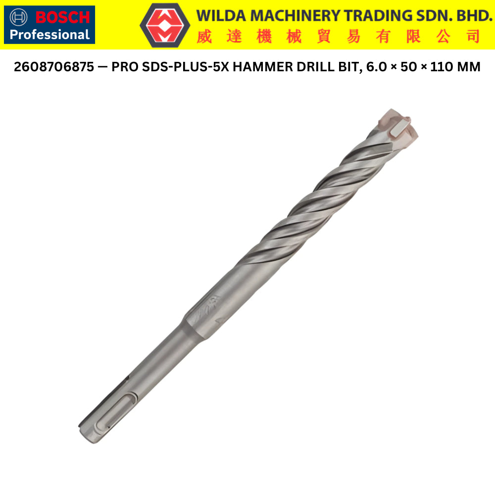 Bosch SDS-PLUS-1 / PRO SDS-PLUS-5X Concrete Drill Bits