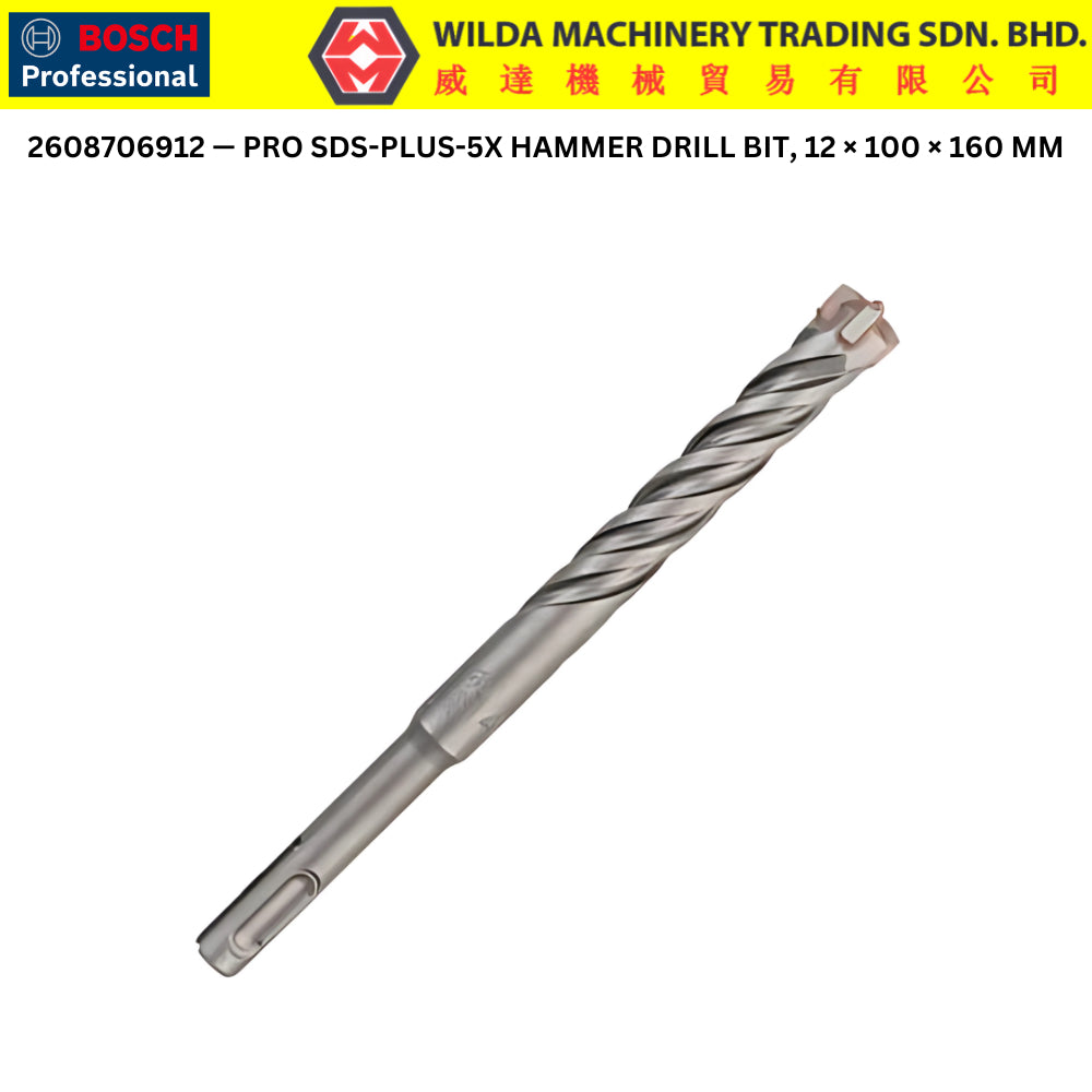 Bosch SDS-PLUS-1 / PRO SDS-PLUS-5X Concrete Drill Bits