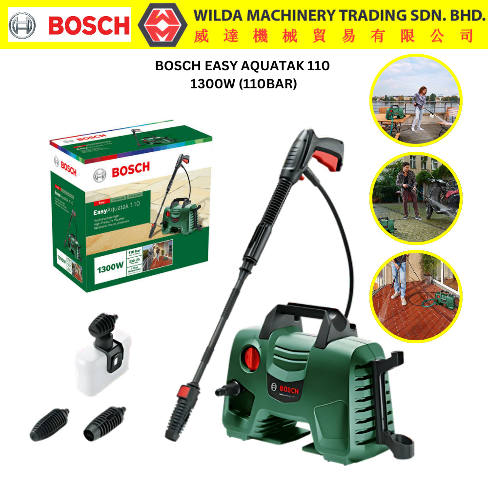BOSCH AQUATAK 110 AQUATAK110 AQT110 AQT 110 HIGH PRESSURE CLEANER WATER JET MESIN CUCI KERETA WILDA MACHINERY CAR WASH