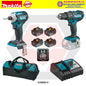 MAKITA 18V CORDLESS COMBO SET - 4" ANGLE GRINDER (DGA404Z) + 24MM ROTARY HAMMER (DHR242Z) + IMPACT DRILL (DHP482Z)