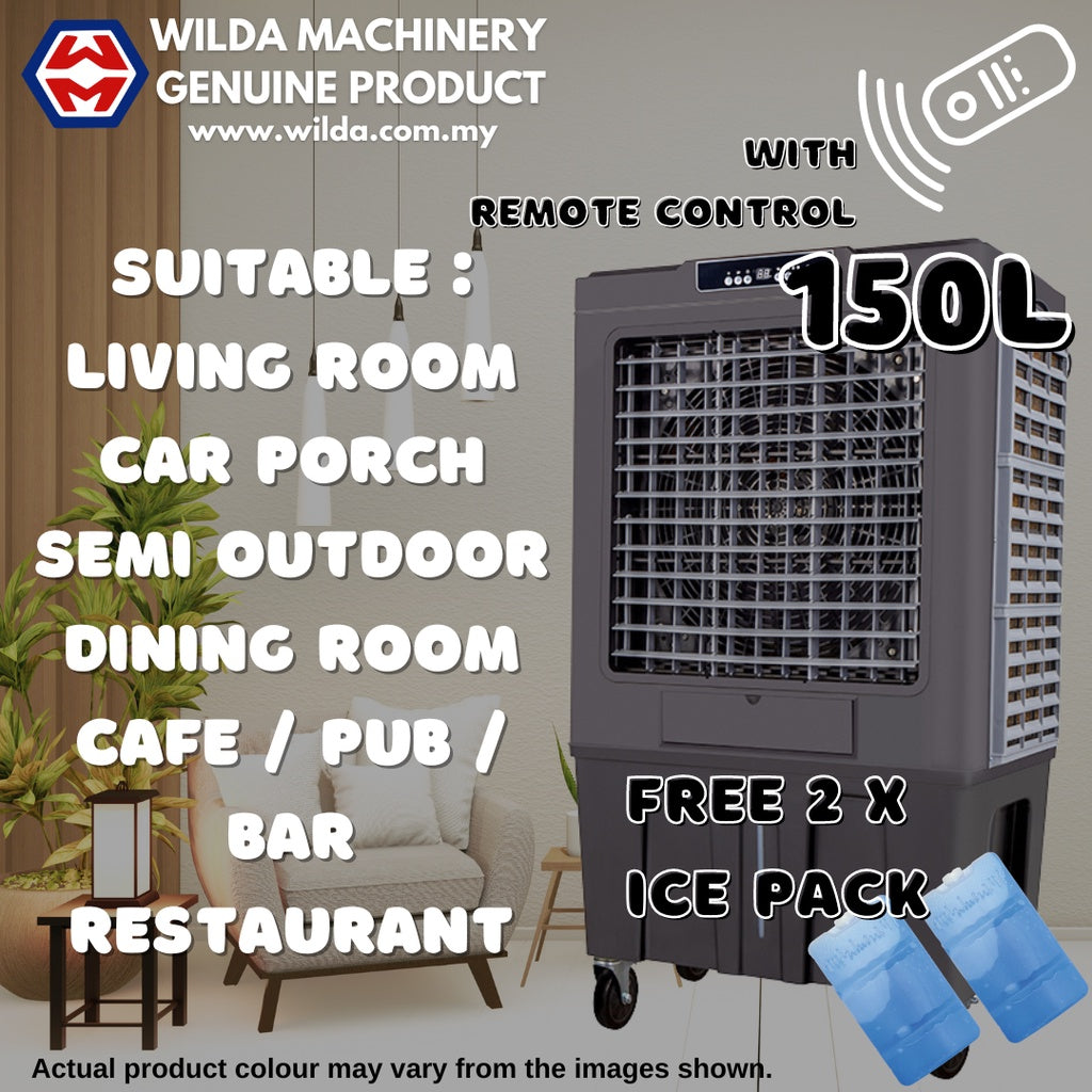 [Ready stock] MITSU 45L | 60L | 100L | 150L Air Cooler 3 Speed Adjustable Remote Control Portable Air Conditioner 冷風扇